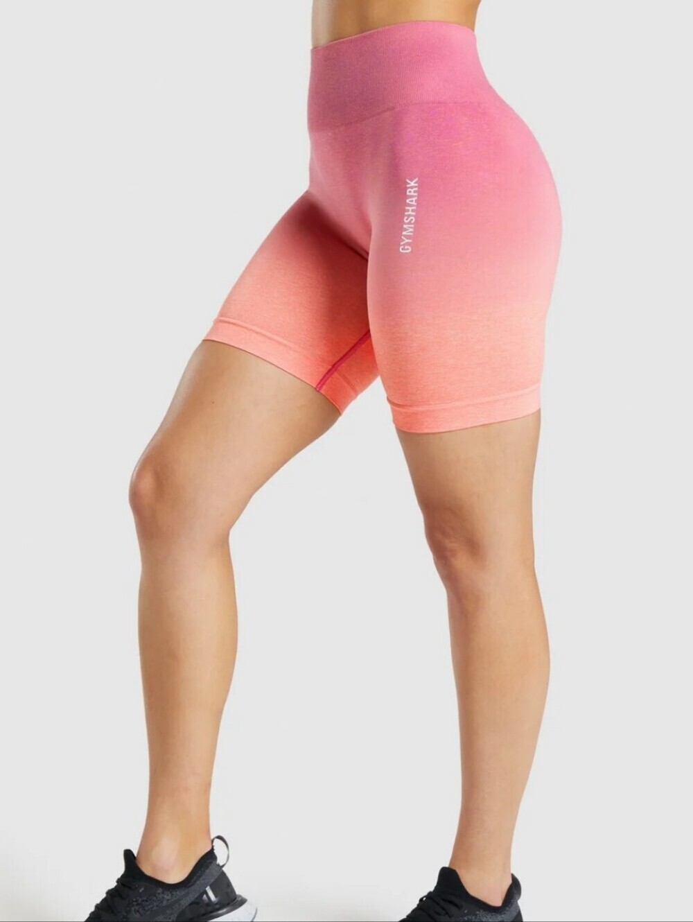 Gymshark Adapt Ombre Seamless Shorts Orange Marl / Pink Size XL